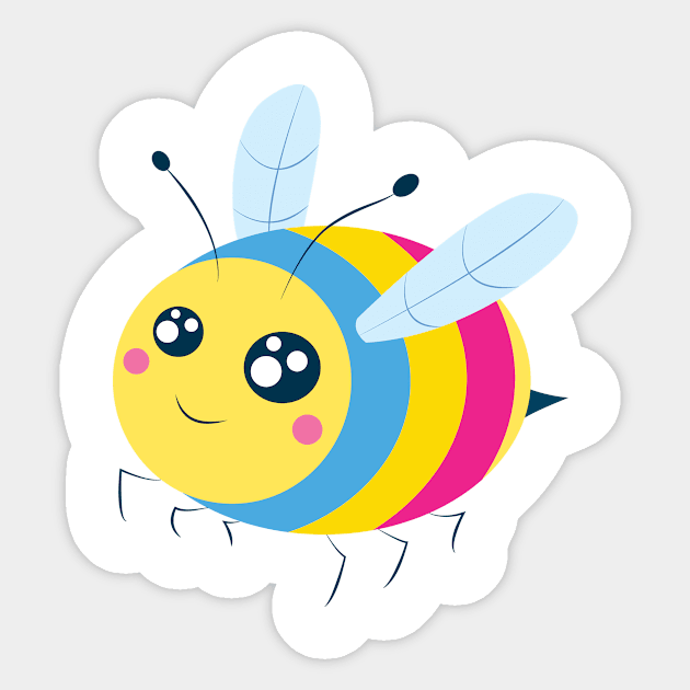 Pan Pride Bee Sticker by plotDriving-NPC